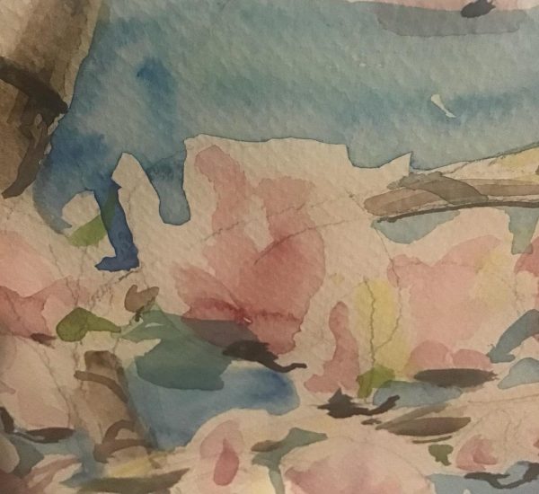 "Magnolias": 1985 Framed Watercolor by Lucy Clark Winant - Image 3